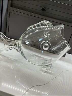 Blending Style Clear Glass Fish Aquarium14 inches Art Bowl Fish Vase Planter